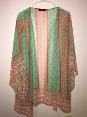 Fashion To Figure Aztec Kimono, Size 2x